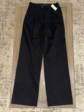 By Anthropologie The Essential Wide-Leg Trousers Black